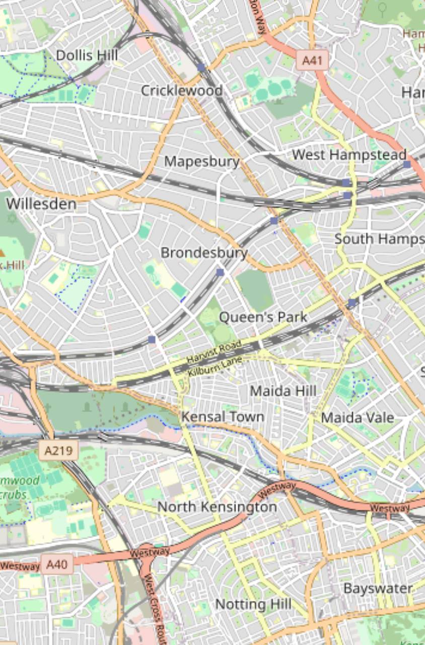 NW London neighbourhood map